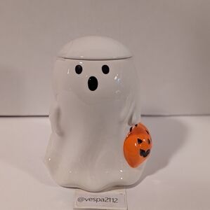 Target Bullseye Playground Halloween Ghost W/ Pumpkin Ceramic Canister Jar 2025